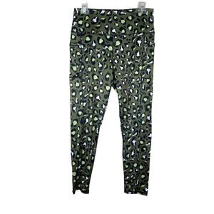 Adrienne Vittadini Leopard Print Ankle Length Activewear Leggings Large NWOT